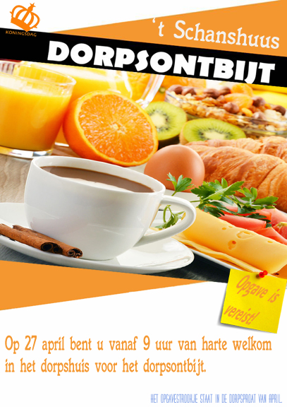 Dorpsontbijt op Koningsdag Dorpsontbijt op Koningsdag